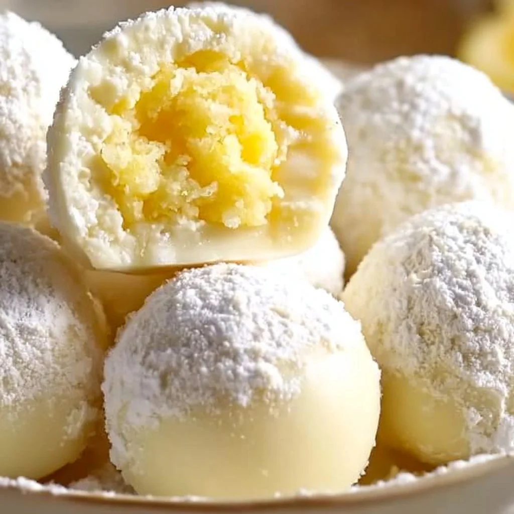 Delicious Lemon Chocolate Truffles with a zesty lemon flavor and rich chocolate coating